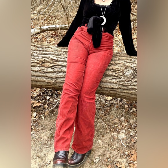 Vintage 70s Wrangler corduroy high waisted kick flares - Picture 5 of 5